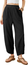 Womens Baggy Wide Leg Palazzo Pants - Relaxed Elastic Waist