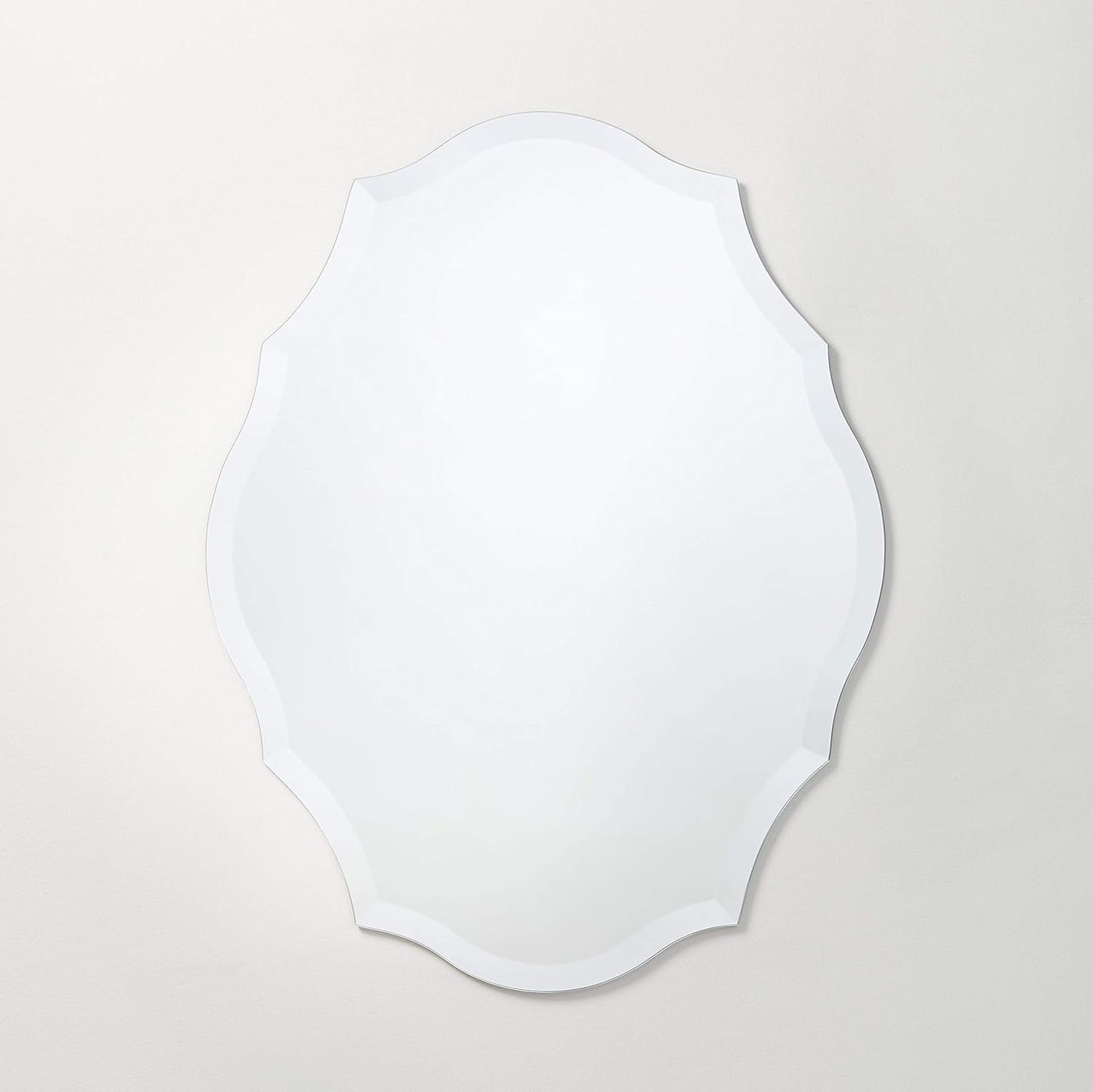 Better Bevel Frameless Oval Mirror with Beveled Edge Design