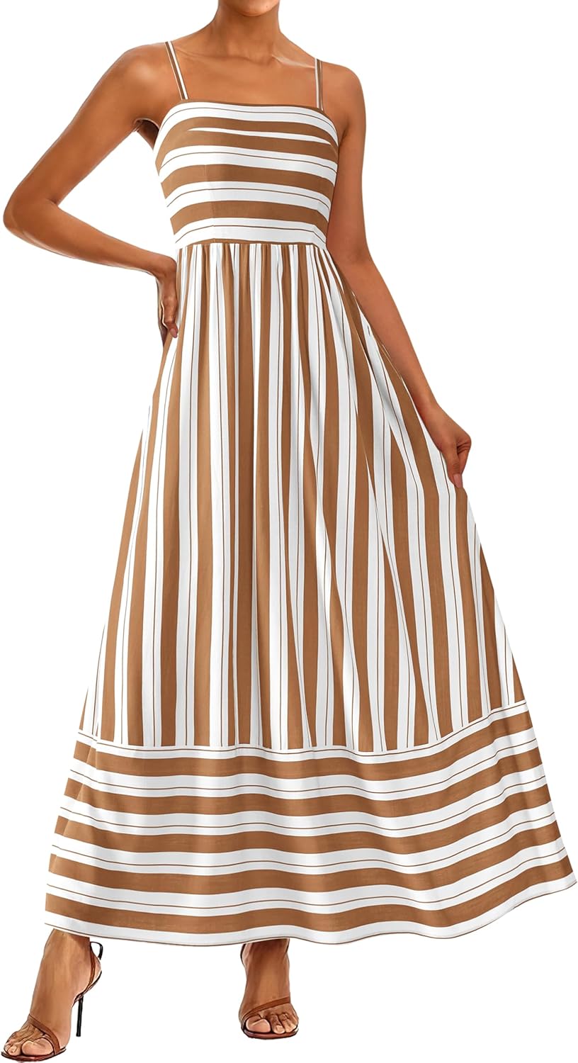 PRETTYGARDEN Summer Dresses for Women 2025 Beach Maxi Dress