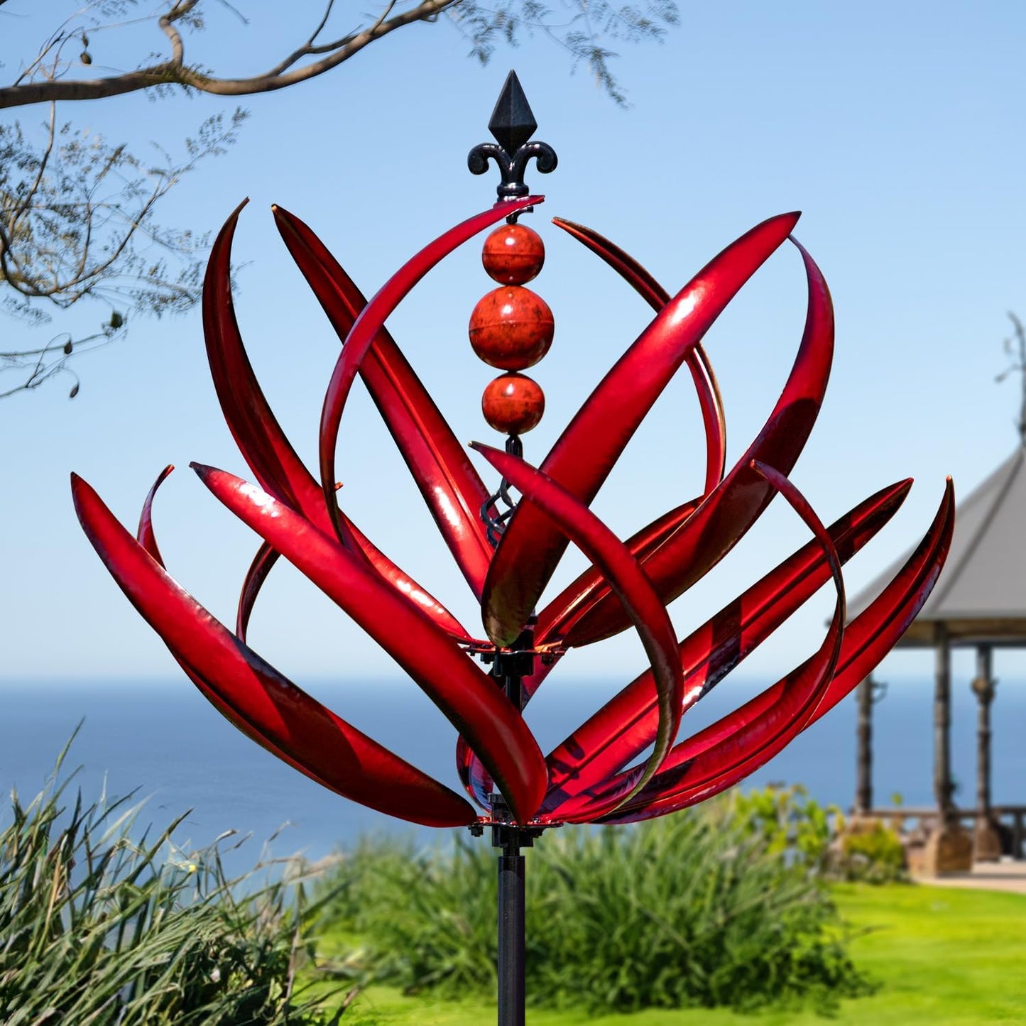 LimeHill Wind Spinner for Garden - Large Metal Kinetic Sculpture