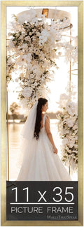wallsthatspeak 11x35 Gold Picture Frame for Puzzles Posters Photos