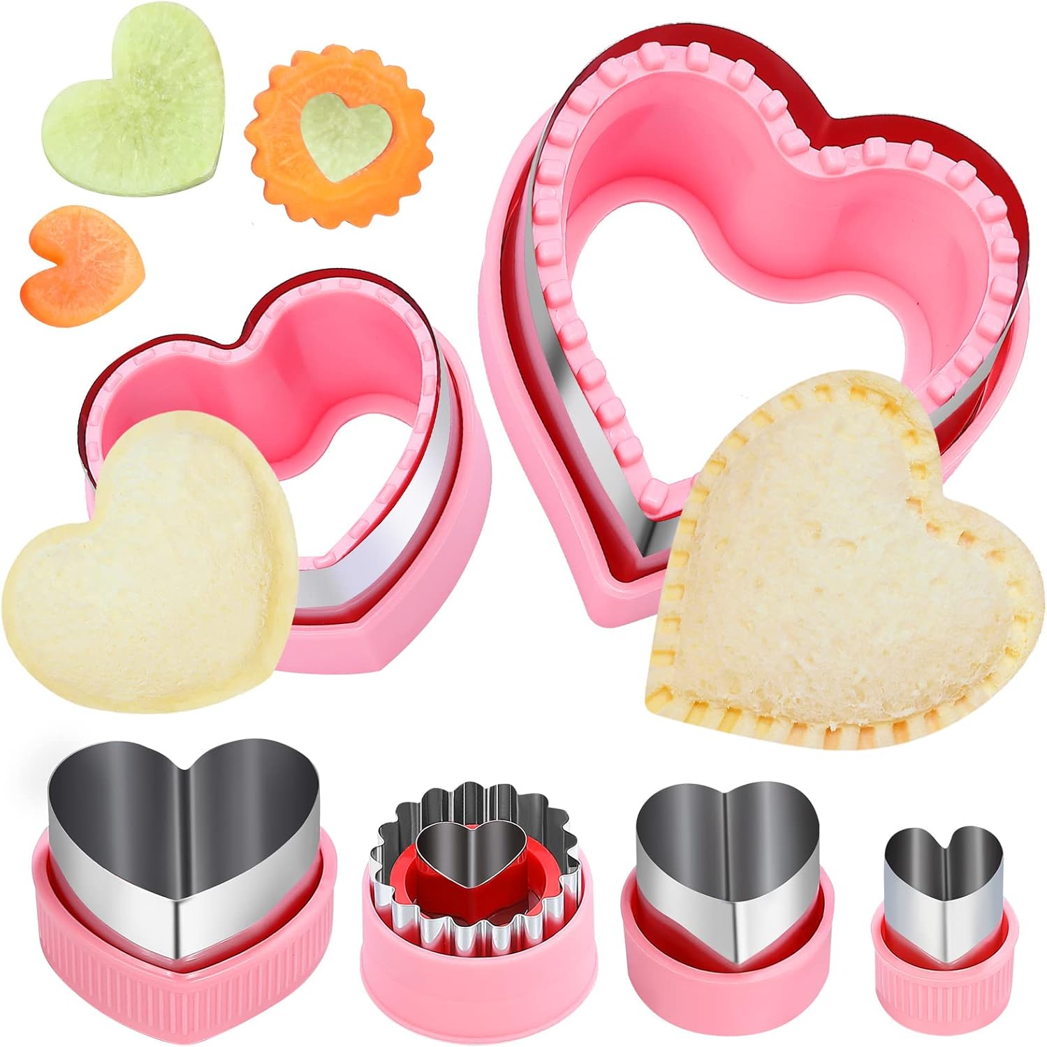 Heart Shape Cookie Cutters Set - Bento Lunch Box Fun!