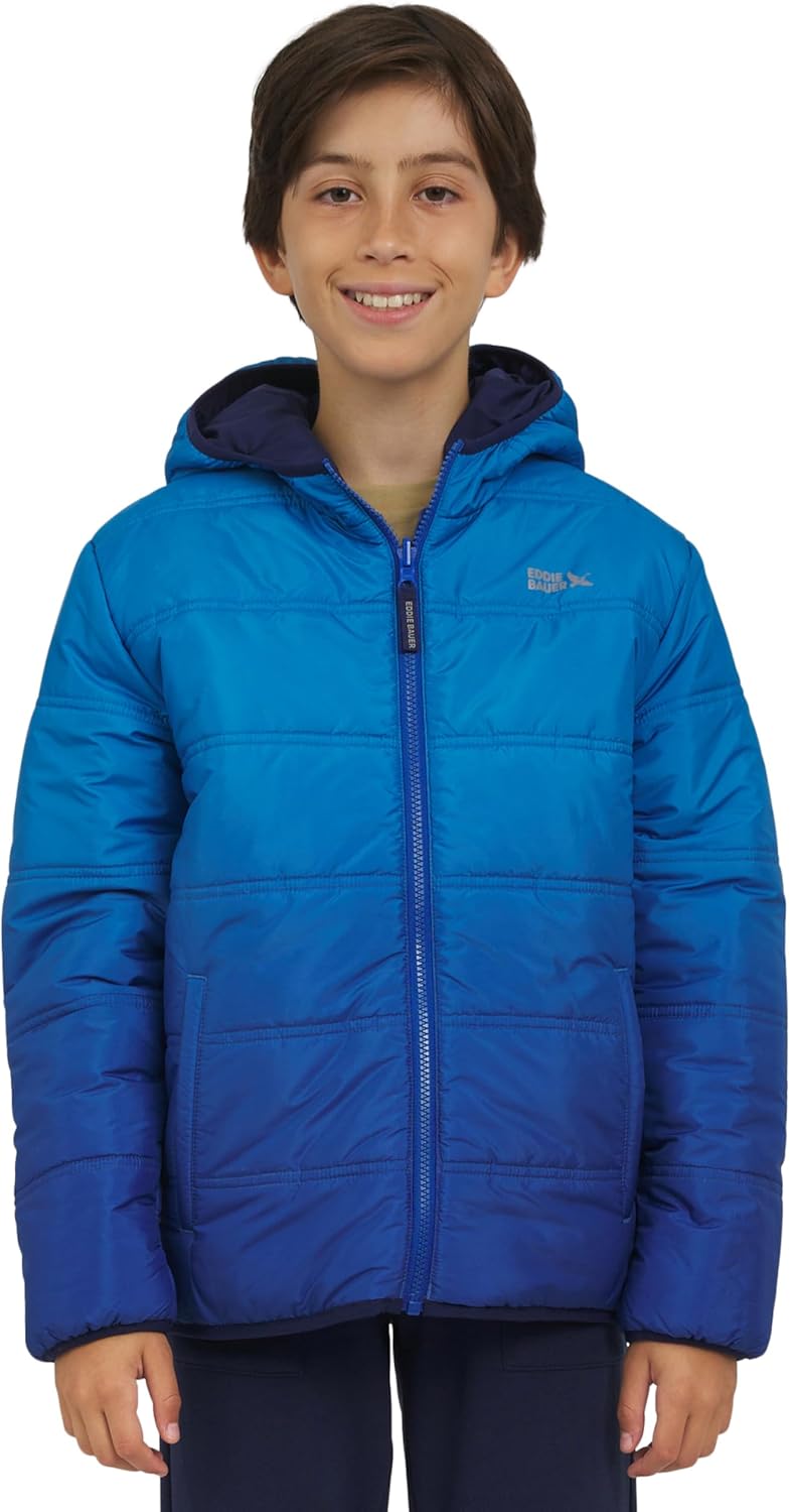 Eddie Bauer Boys' Deer Harbor Reversible Insulated Puffer Jacket