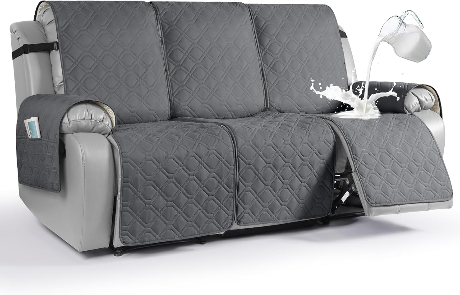 VANSOFY Waterproof Recliner Couch Covers for 3 Seater Sofa