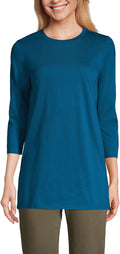 Women's 3/4 Sleeve Supima Cotton Crewneck Tunic - Soft, Reliable Fit