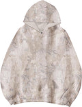 Women Camo Fleece Oversized Hoodie - Soft Baggy Pullover