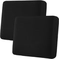 Super Stretch Sofa Cushion Covers 2-Pack Black - Loveseat Fit