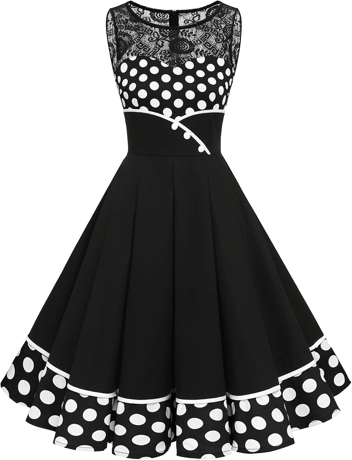 Bbonlinedress Women's Vintage Floral Lace Rockabilly Dress Review