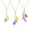 Danique Custom Layered Birthstone Lariat Necklace - Personalized Gift