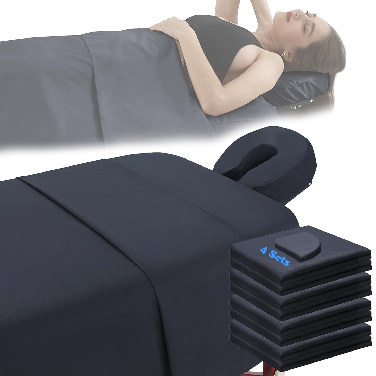 GASIYU Microfiber Massage Table Sheet Sets for Professionals