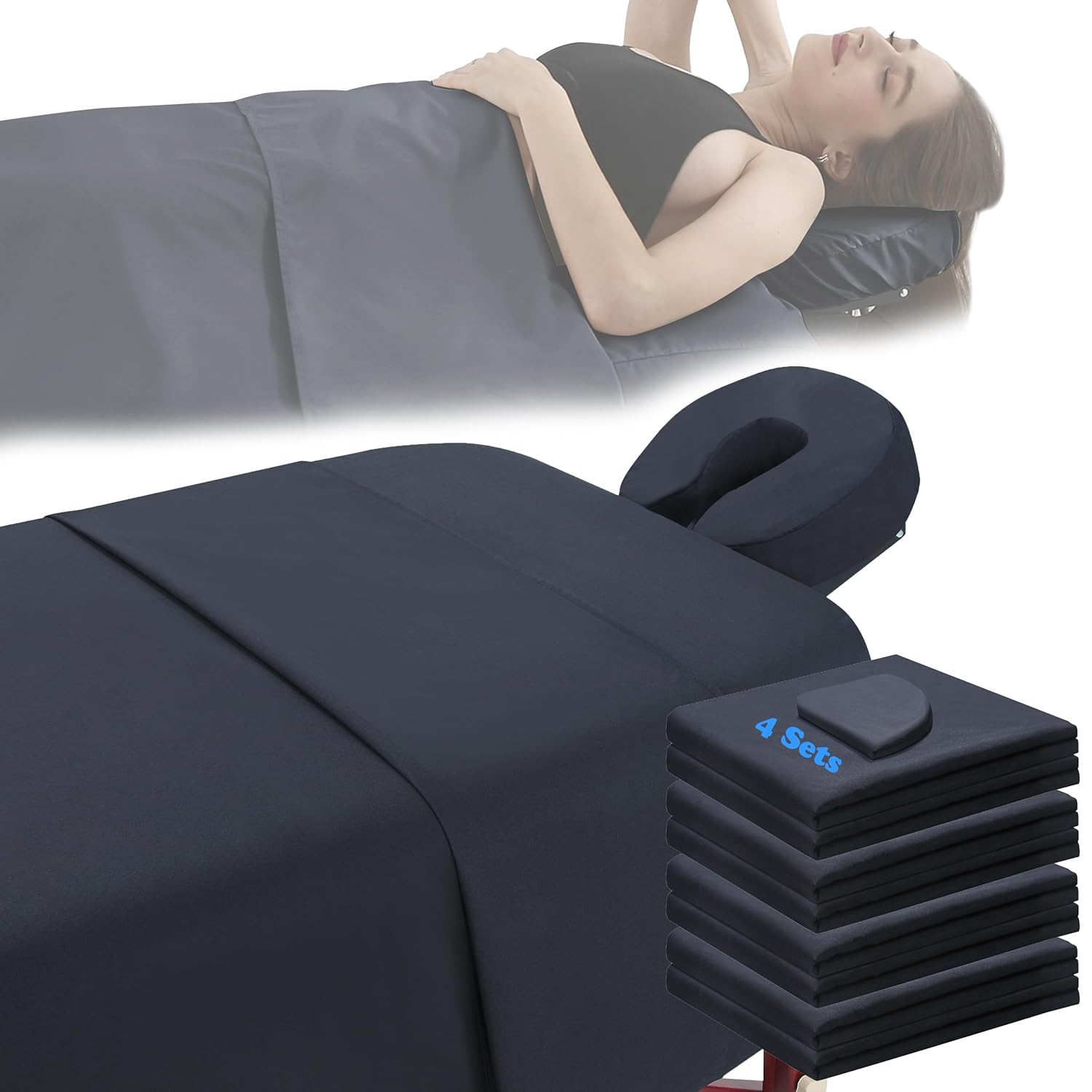 GASIYU Microfiber Massage Table Sheet Sets for Professionals