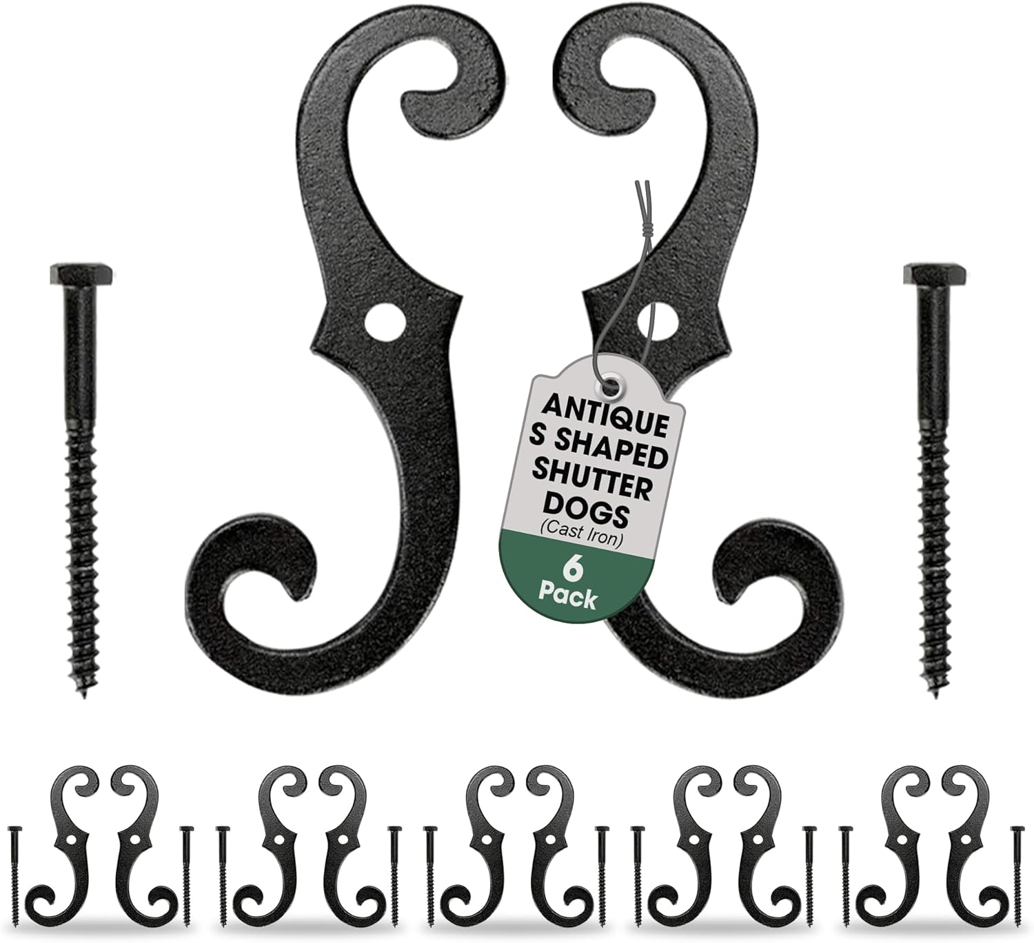 Renovators Supply Cast Iron Shutter Fasteners for Elegance