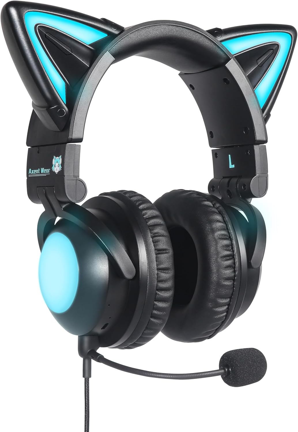 12 Color Changing Cat Ear Headphones - Wireless Bliss!
