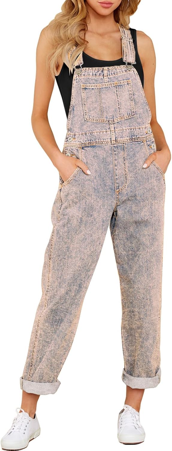 GRAPENT Overalls for Women: Stylish Loose Fit Denim Jumpsuit