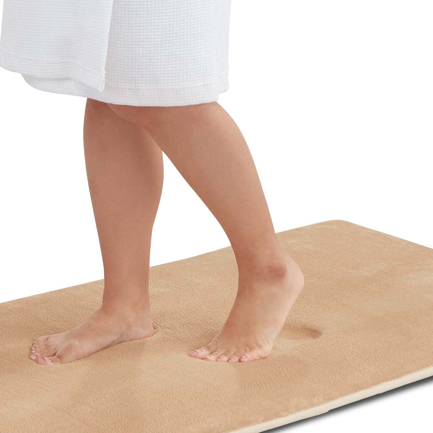 Genteele Memory Foam Bath Mat Non Slip Absorbent Cozy Rug