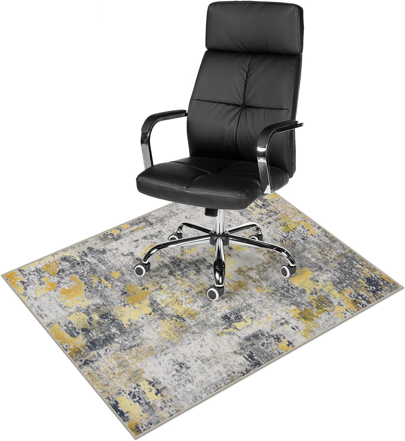 Golden Anti-Slip Office Chair Mat - Protects Hardwood Floor