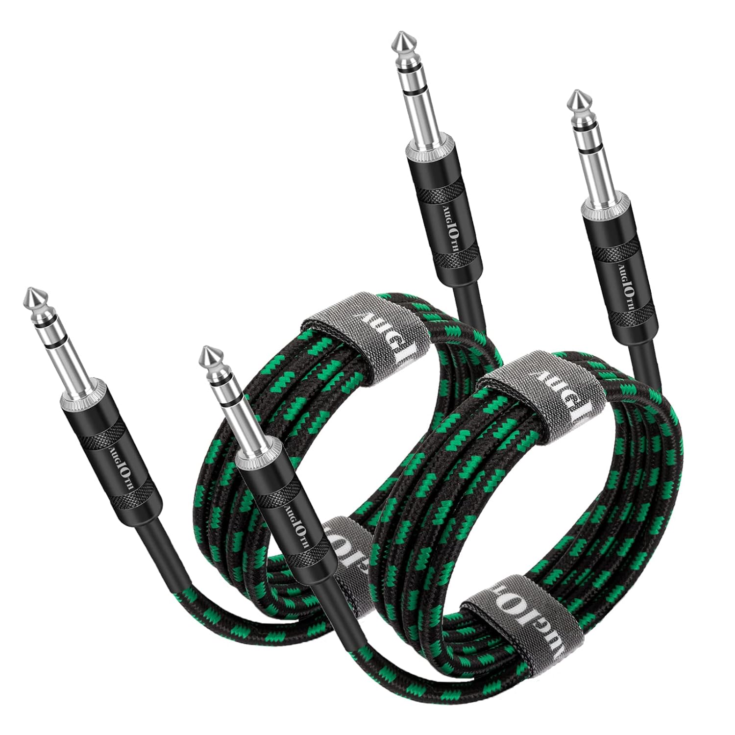 Augioth 15ft 2Pack TRS Cables for Clear Audio Connections