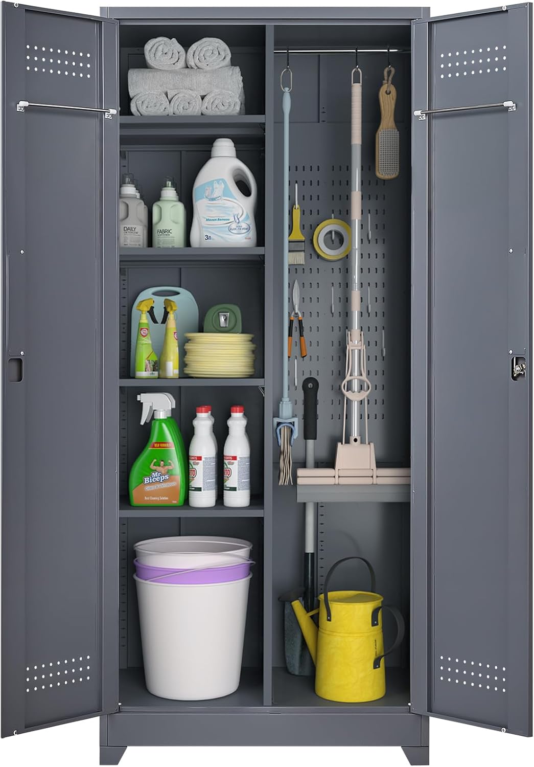 Heavy Duty Utility Cabinet for Garage Storage and Organization