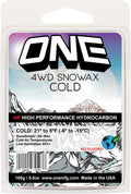 One Mfg 4WD Snowboard & Ski Wax 65g Bar - Cold Snow Performance