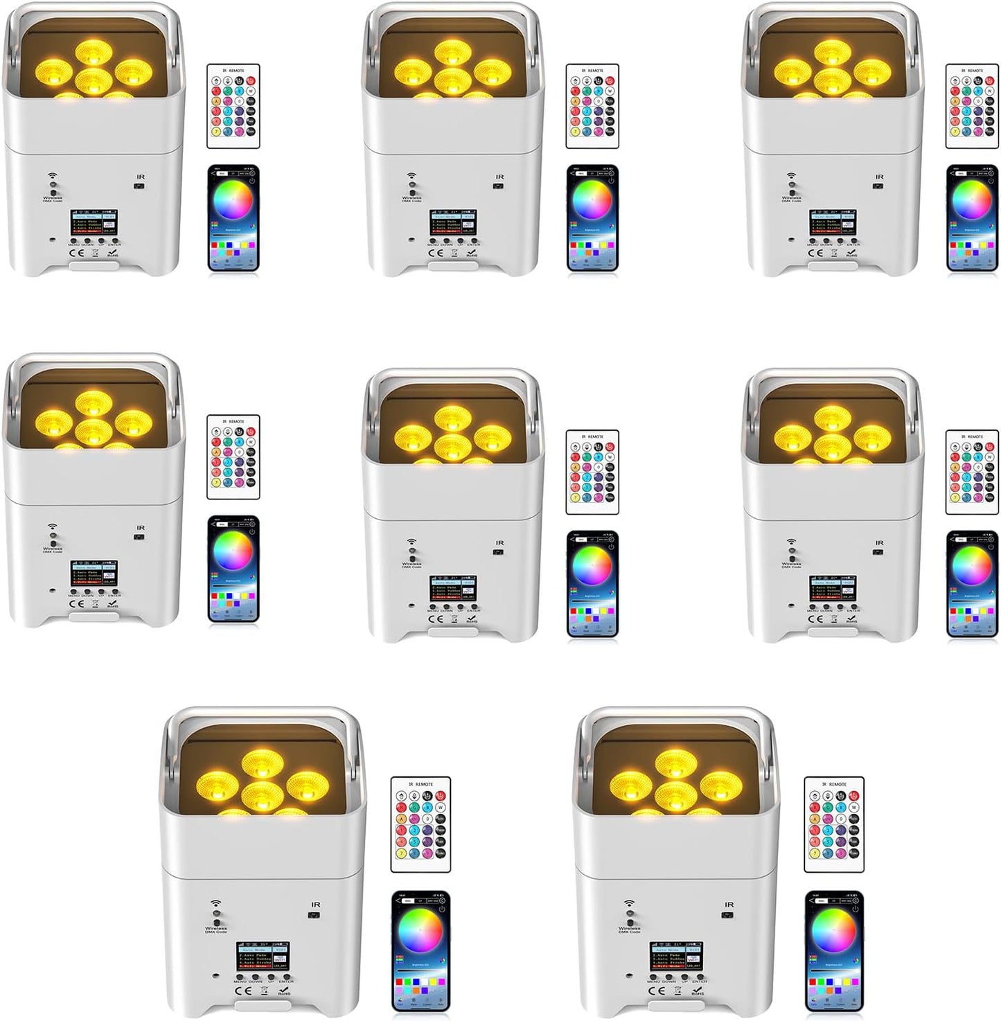 9600mAh Wireless Uplights for Stunning Events and Parties