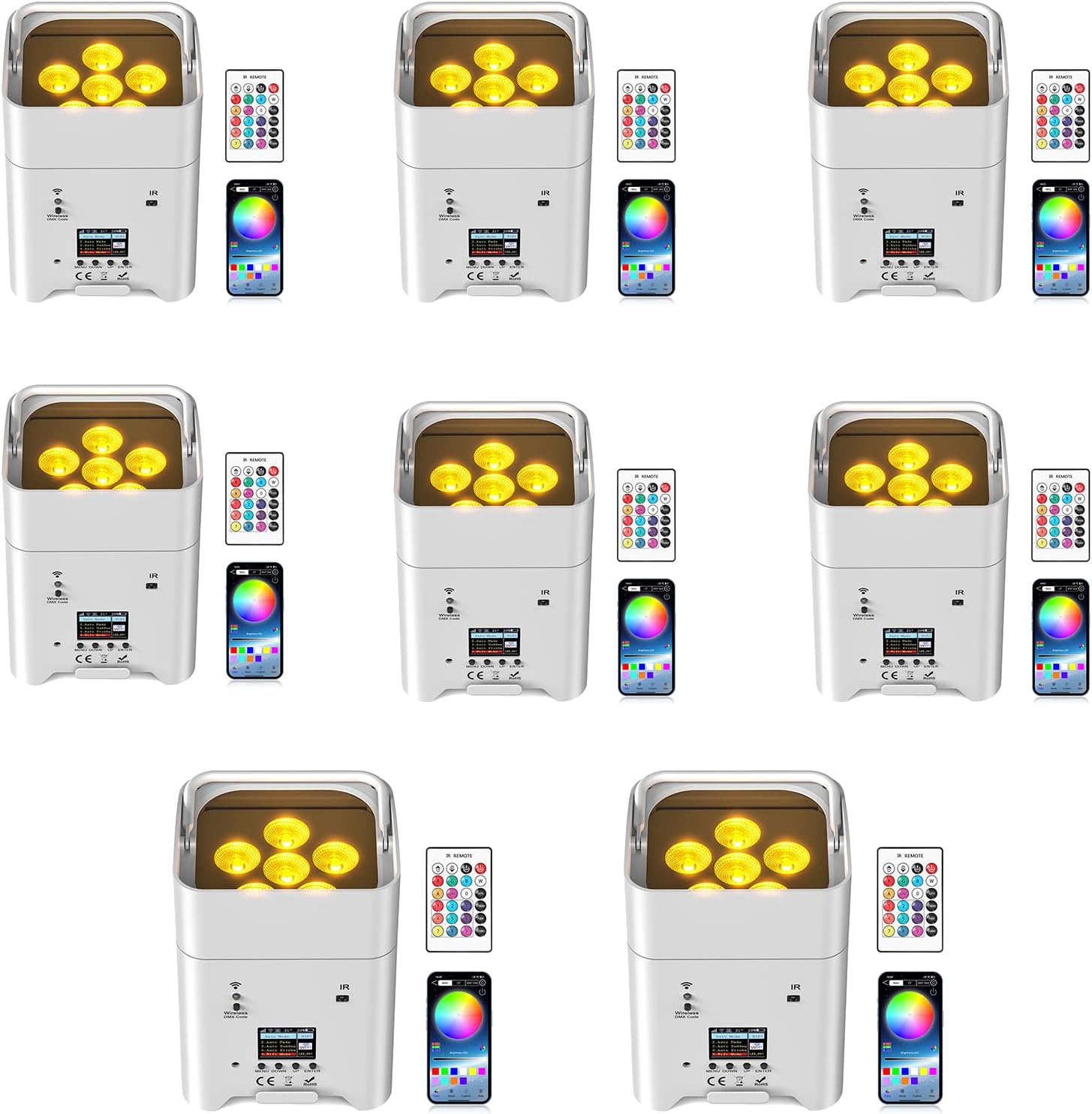 9600mAh Wireless Uplights for Stunning Events and Parties