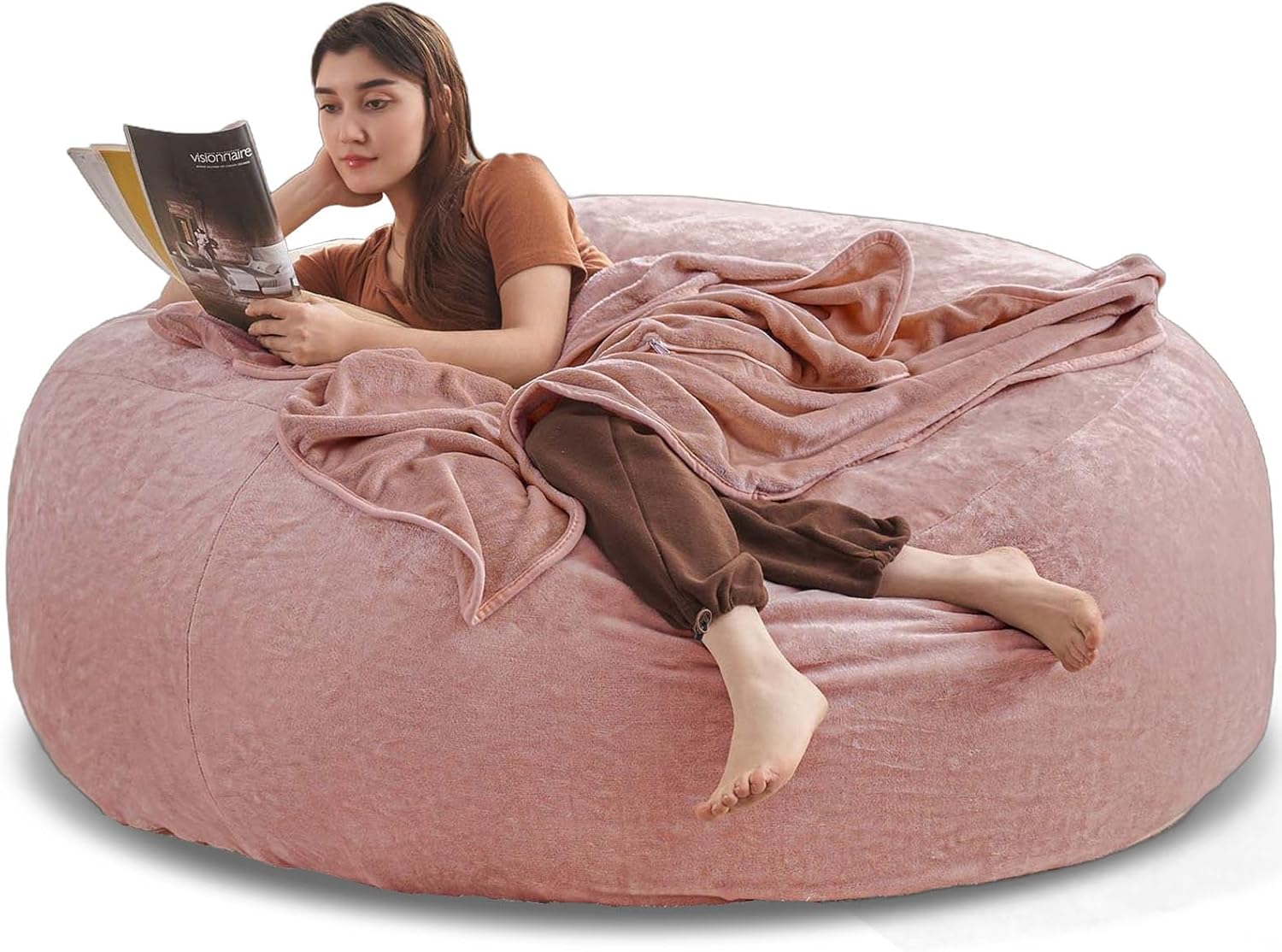 Ultra Comfort 5FT Bean Bag Chair - Pink