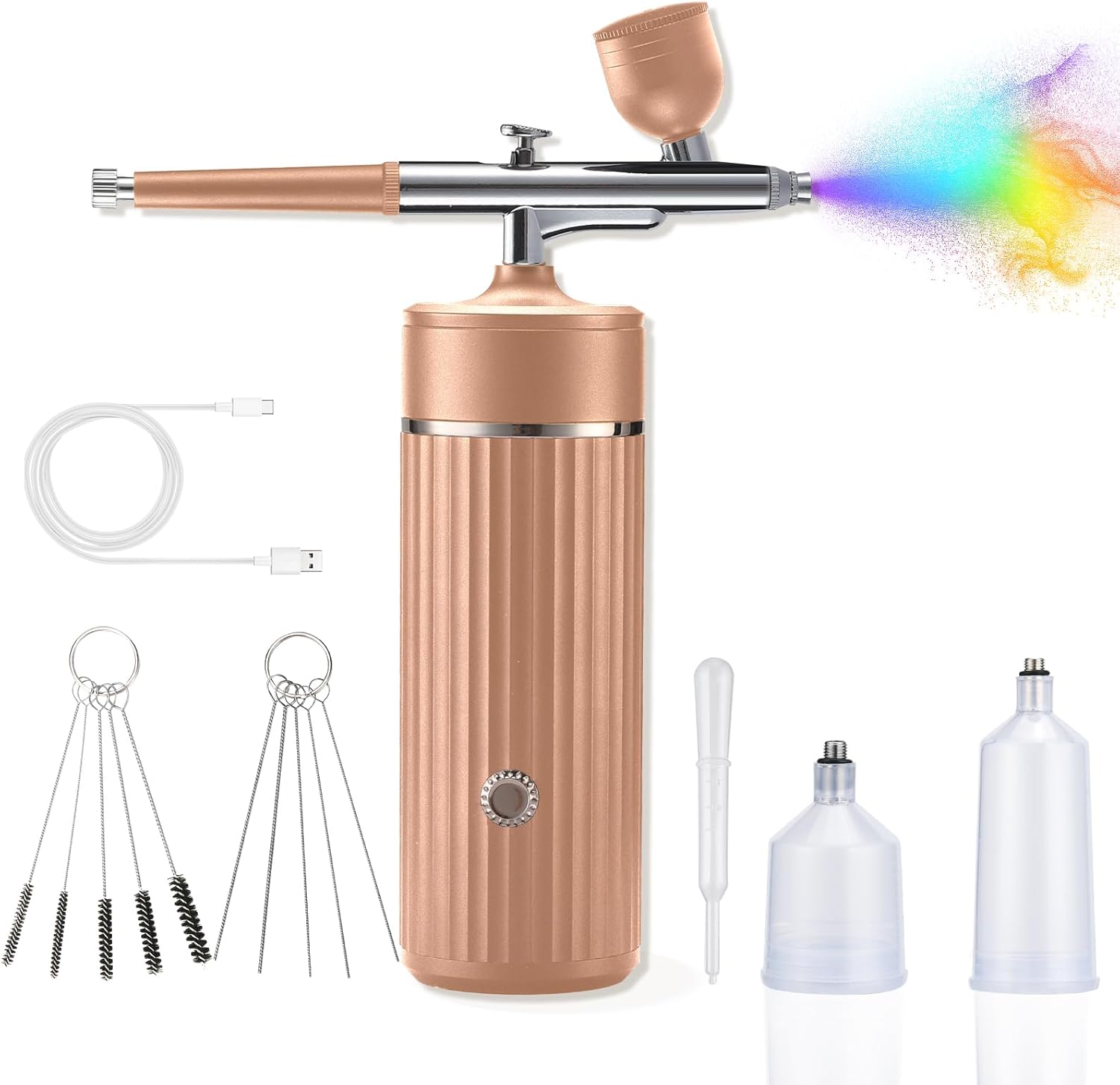 Rechargeable Cordless Airbrush - 0.3mm Tip, Portable, Versatile