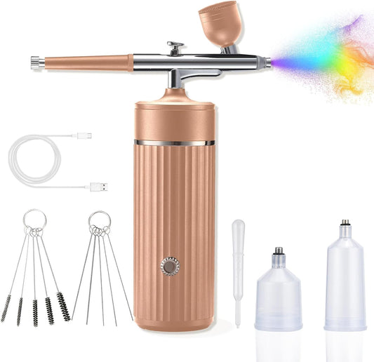 Rechargeable Cordless Airbrush - 0.3mm Tip, Portable, Versatile