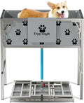 Foldable Elevated Dog Bathtub with Drain - Portable Pet Shower
