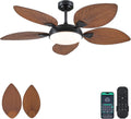 PHORUS 52ft Tropical Outdoor Ceiling Fan with Light - Quiet 6-Speed DC