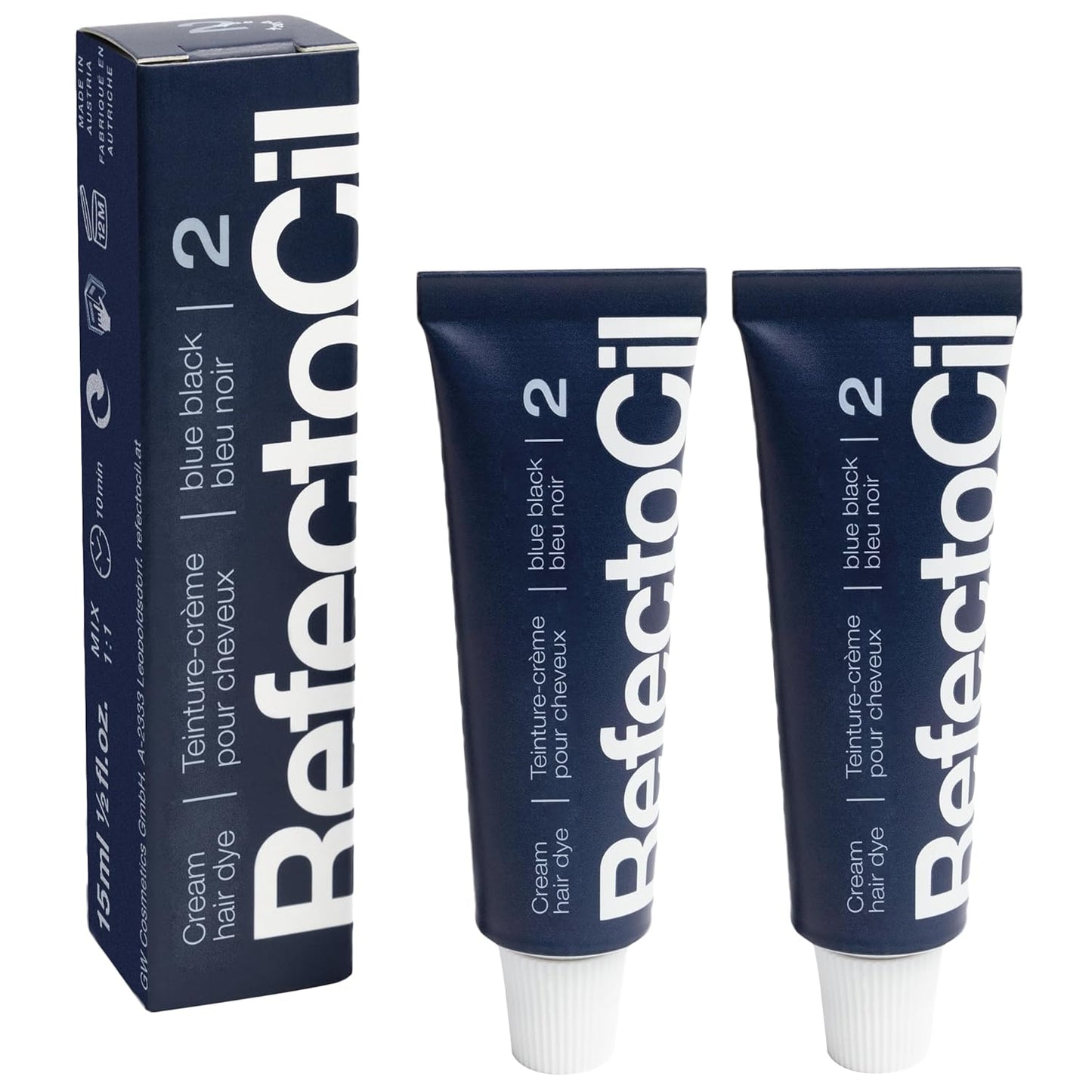 RefectoCil Cream Hair Dye 2-Pack for Long-Lasting Color