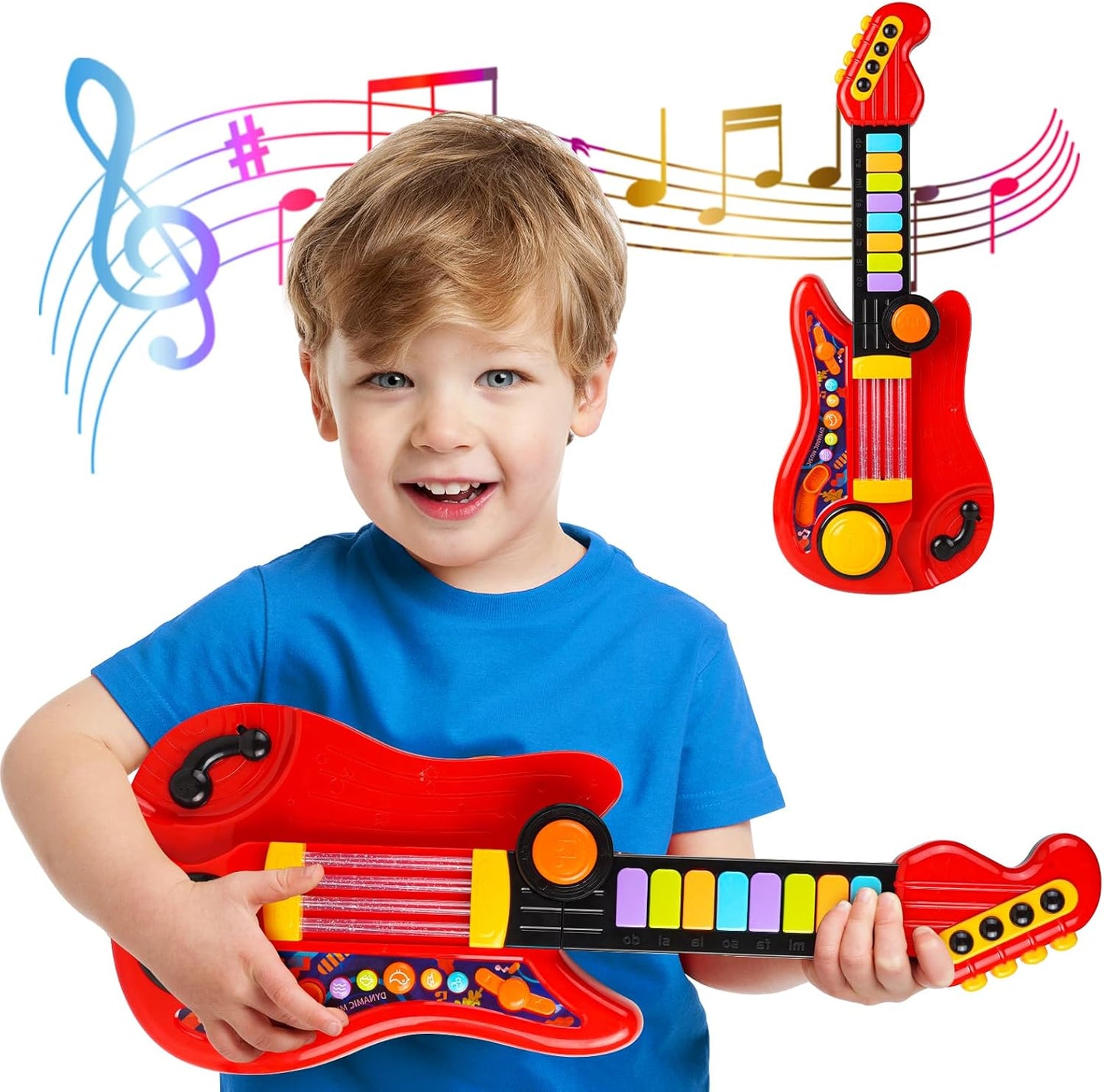 2-in-1 Kids Musical Instrument: Guitar-Piano Combo for Creative Toddlers