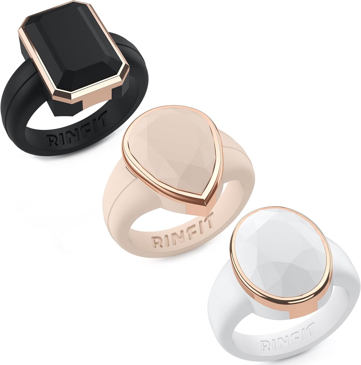 Rinfit Women's Silicone Rings - Stylish and Durable Wedding Bands