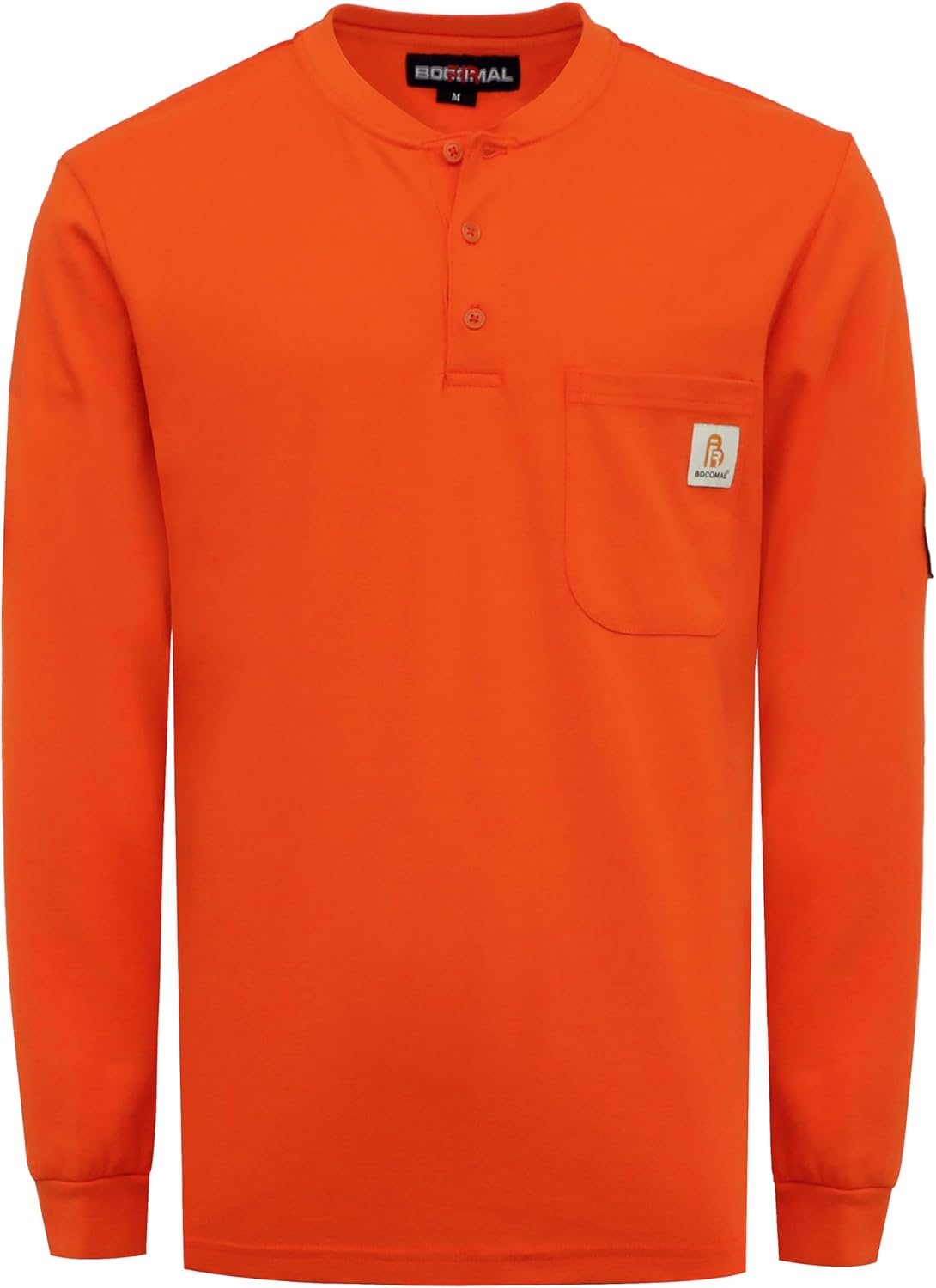 BOCOMAL FR Shirts Flame Resistant Henley for Industrial Safety