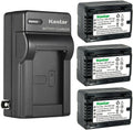 3-Pack 2150mAh Lithium-Ion Batteries with AC Charger - Camcorder Power