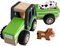 Handcrafted Wooden Tractor Toy for 1-3 Year Olds