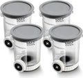 4 Pack Swirl Ice Creami Makers Pints and Lids - Compatible NC700