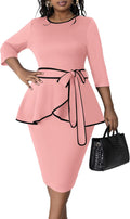 FANDEE Plus Size Women's Church Dresses Vintage Bodycon
