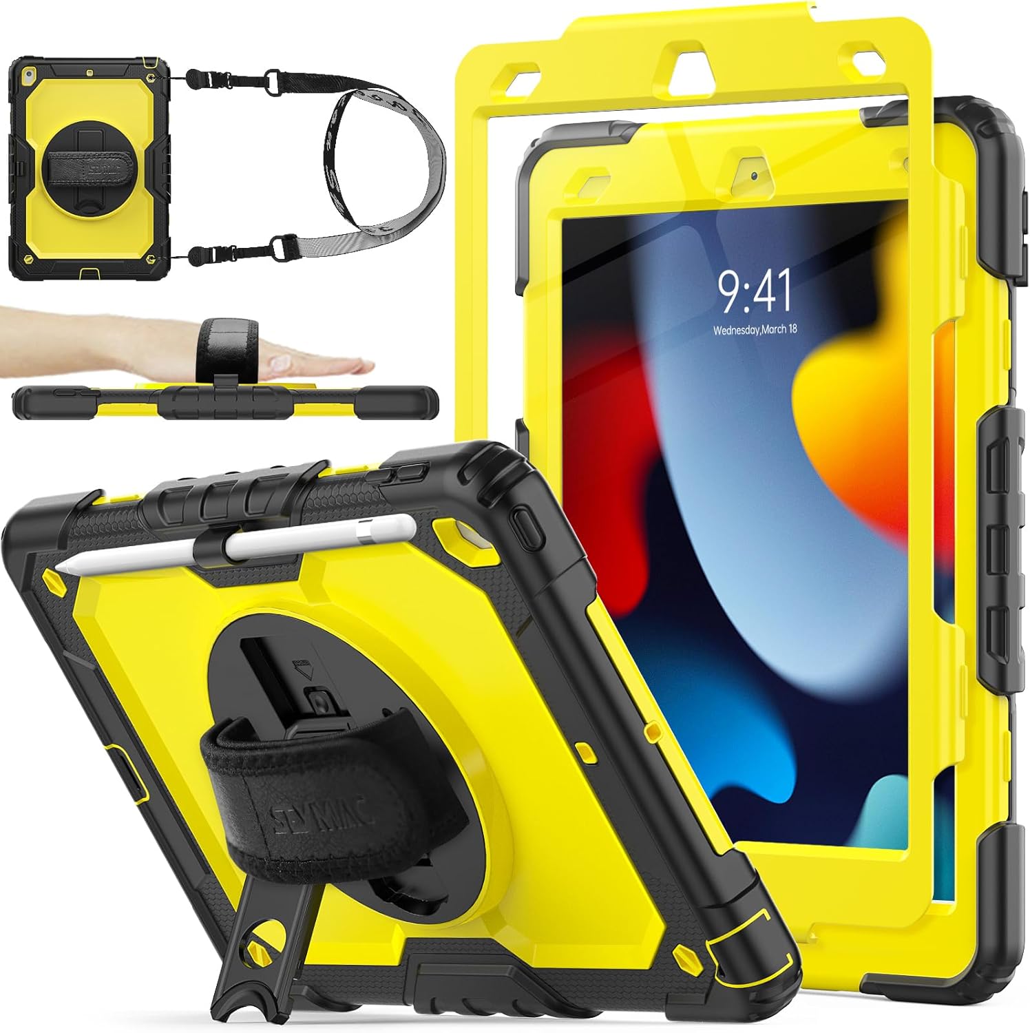 Shockproof Case for iPad 9th/8th/7th Gen 10.2ft' with Stand