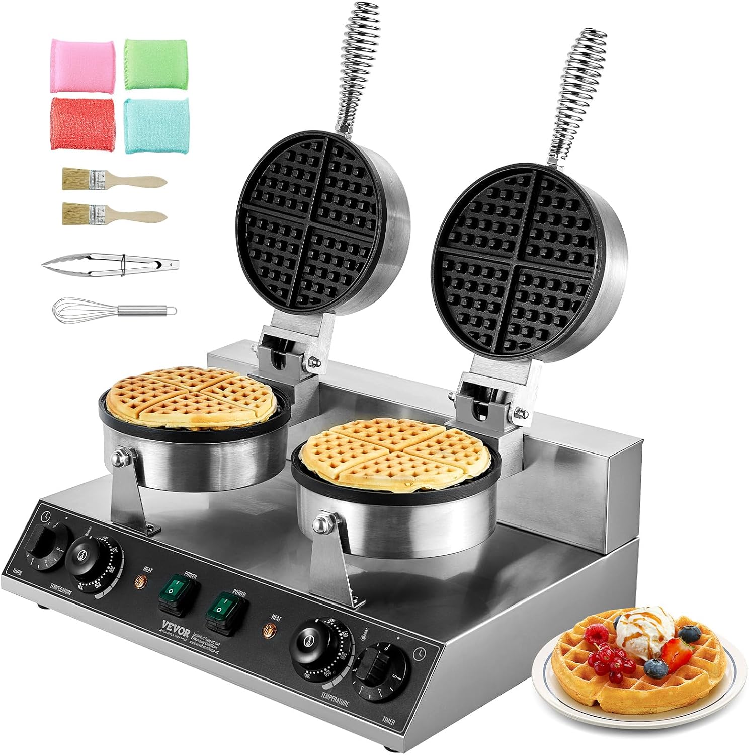 VEVOR Commercial Waffle Maker for Perfectly Cooked Waffles