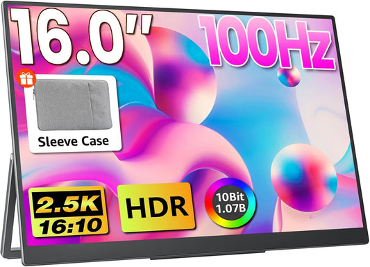 Portable 16 QHD Gaming Monitor - Ultimate Travel Companion