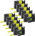 GREENCYCLE TZe-641 Compatible 18mm Label Tape 10-Pack - Durable Labels