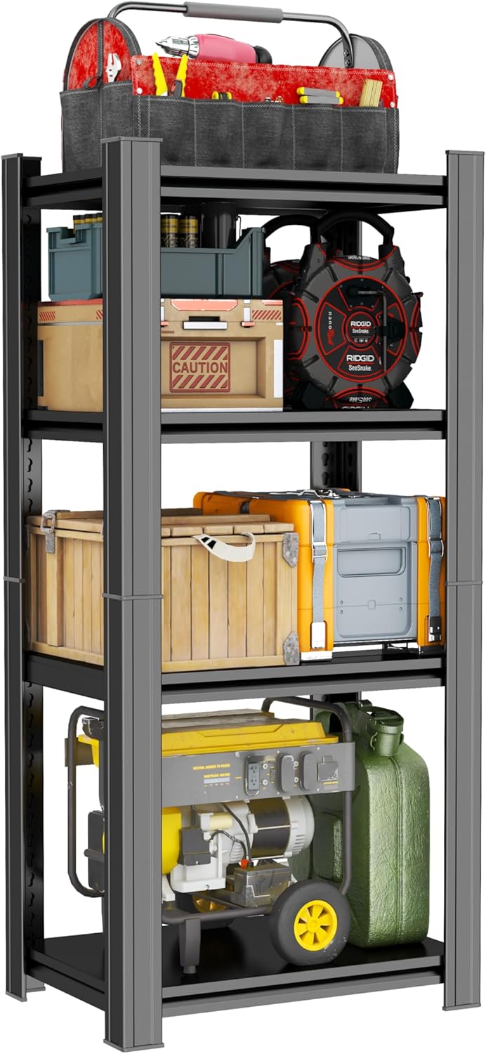 Heavy Duty Adjustable Metal Garage Shelving Unit for Storage