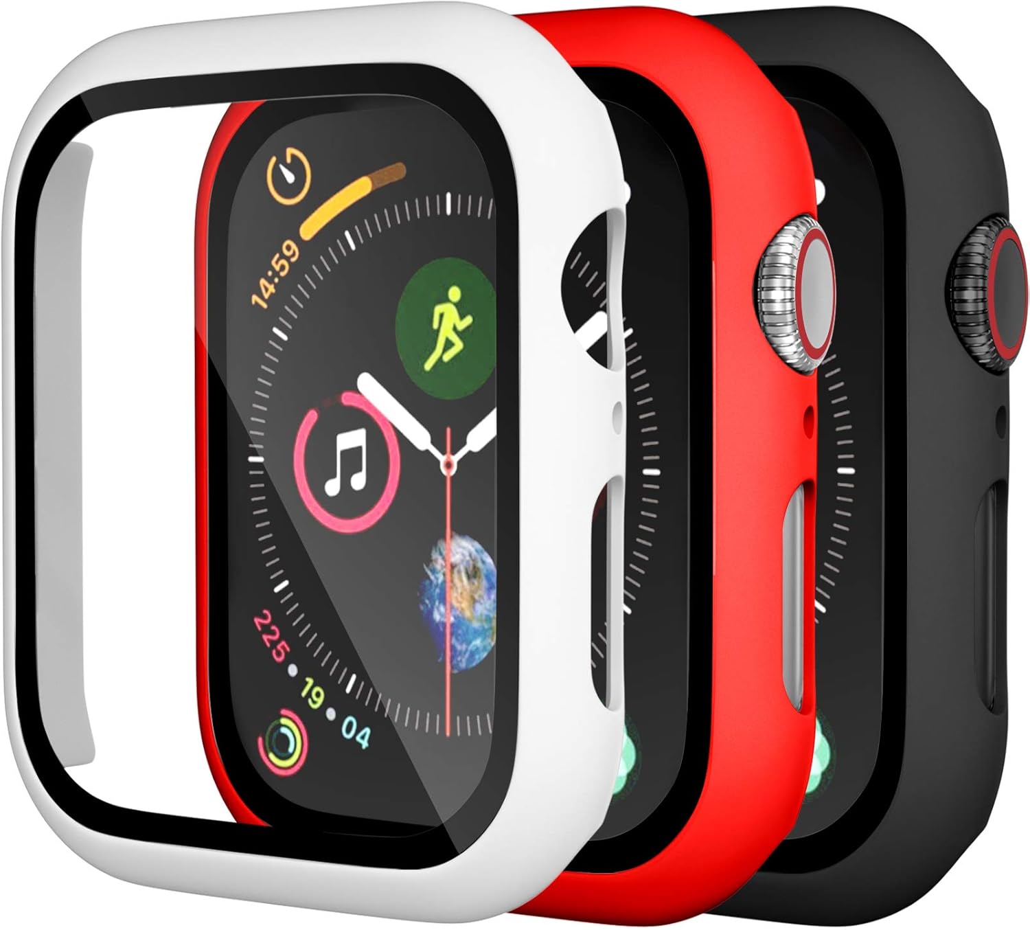 Protective Apple Watch Case 3 Pack - Slim Guard with Screen Protector