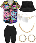 Women's Hip Hop Costume from the 80s 90s with Complete Accessories