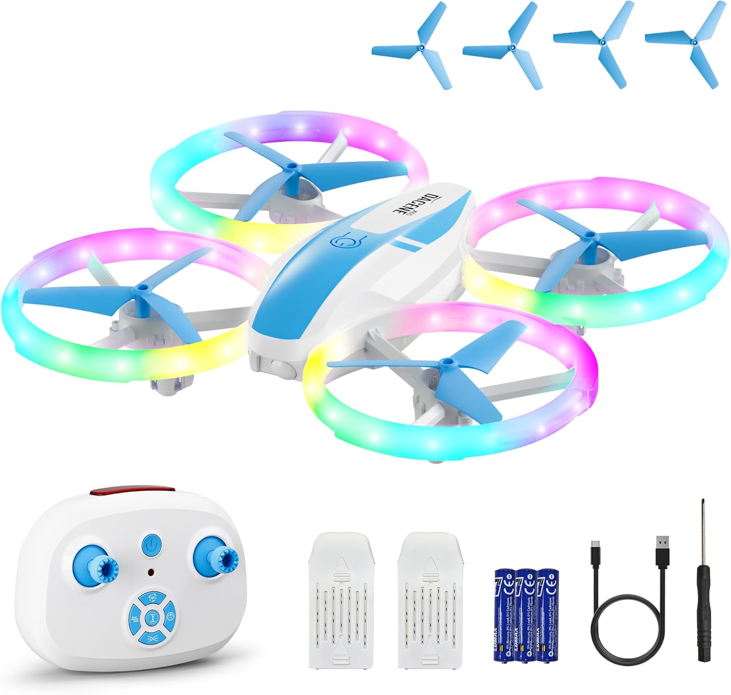 Mini Drone for Kids with LED Lights and Altitude Hold Feature