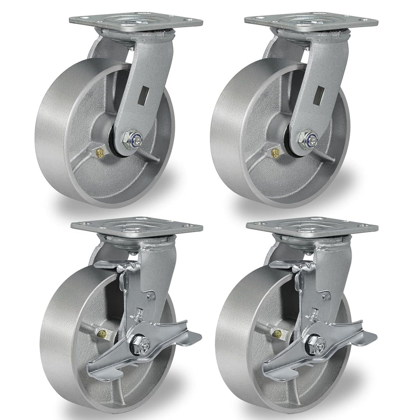 Heavy Duty 6in x 2in Caster Wheels for Industrial Use