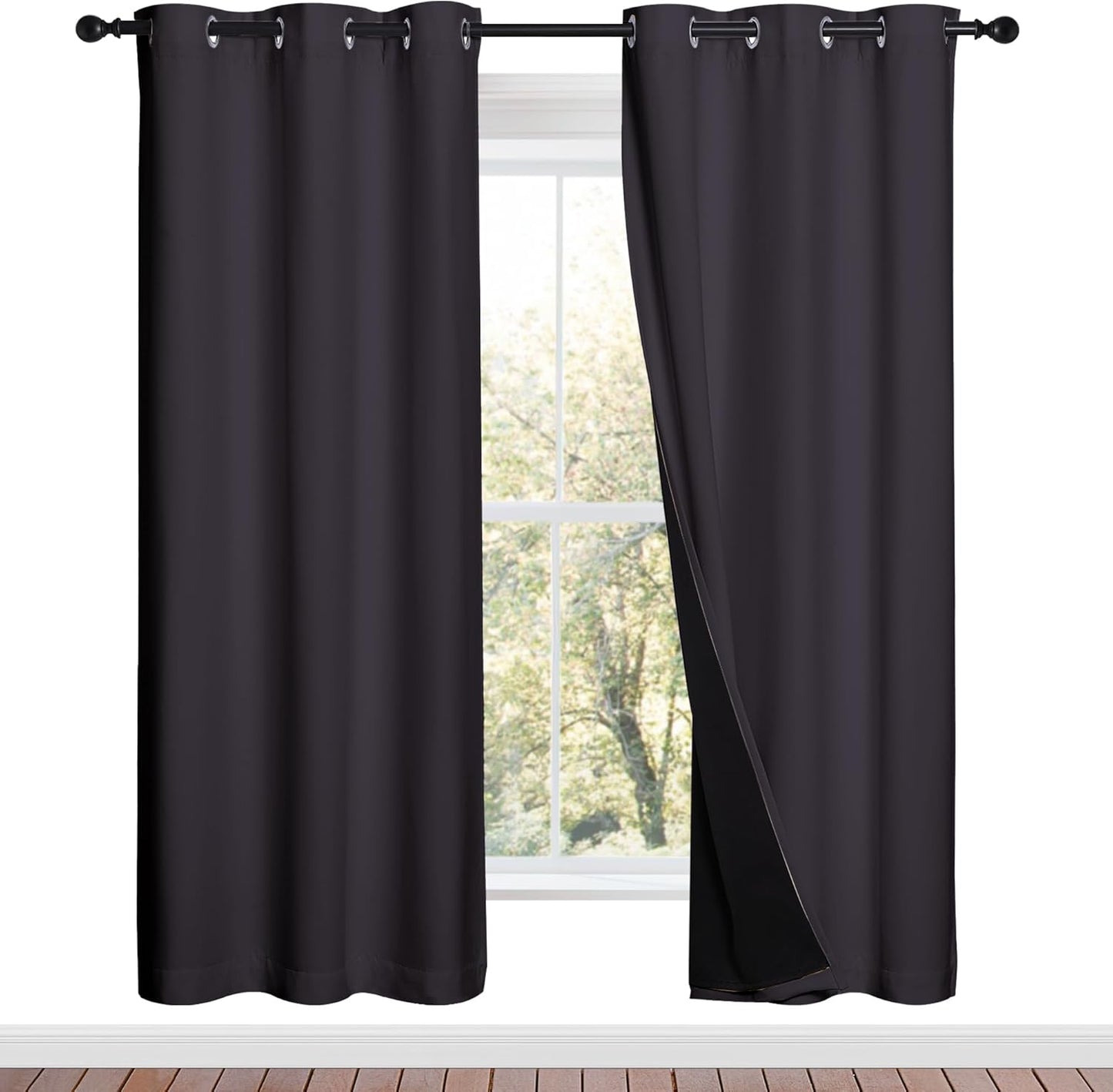 NICETOWN Full Shade Curtain Panels for Energy Efficiency Living Room
