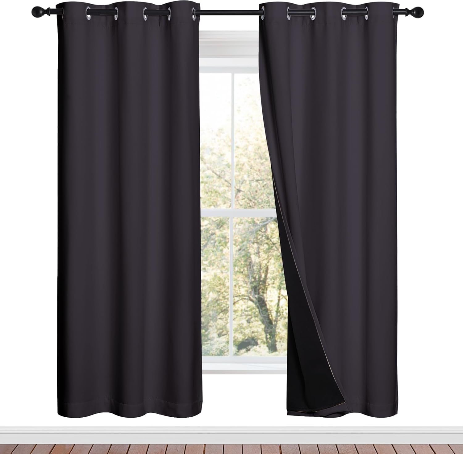 NICETOWN Full Shade Curtain Panels for Energy Efficiency Living Room