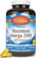 Carlson Maximum Omega 2000 mg Omega-3s for Heart and Brain Health